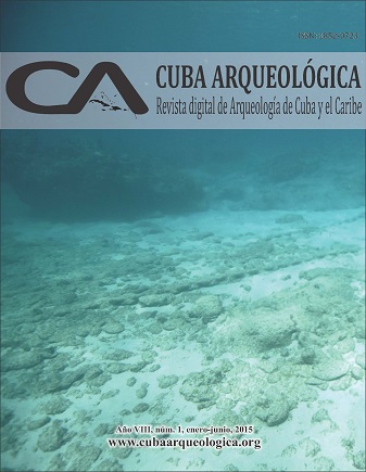 Portada Revista Cuba Arqueológica |Vol. 8 No. 1 | 2015
