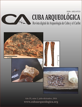 Portada Revista Cuba Arqueológica |Vol. 9 No. 2 | 2016