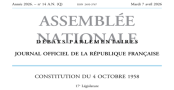 Detectorismo y patrimonio - Diario Oficial de la Asamblea Nacional de Francia, con fecha del 7 de abril de 2026