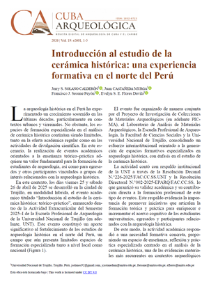 Imagen de la primera página del artículo e2601 Introducción al estudio de la cerámica histórica
